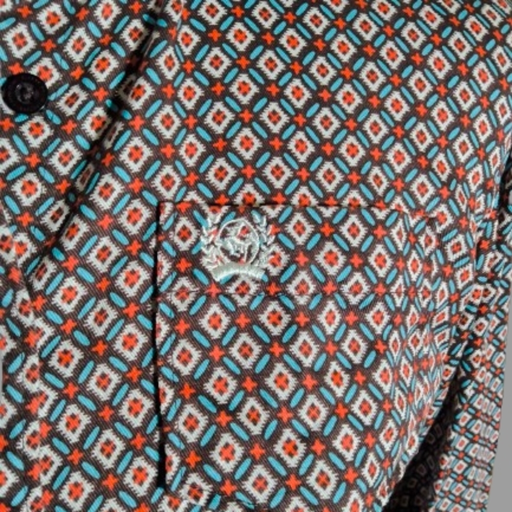 Cinch Multicolor Geometric Button-Up Shirt - Picture 8 of 11